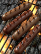 Hotdogs on grill