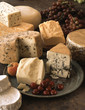 Selection of exotic cheeses