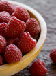 Raspberries served in bowl