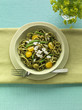 Photo: Pasta served with pesto, tomatoes and green beans Pasta served with pesto, tomatoes and green beans