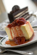 Cheesecake with strawberry topping