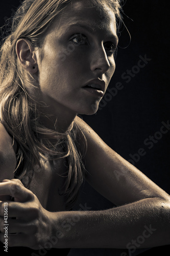 Photo: Serious Caucasian woman Serious Caucasian woman