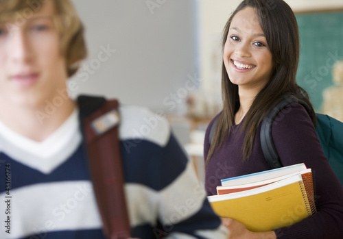 Photo: Students standing in classroom Students standing in classroom