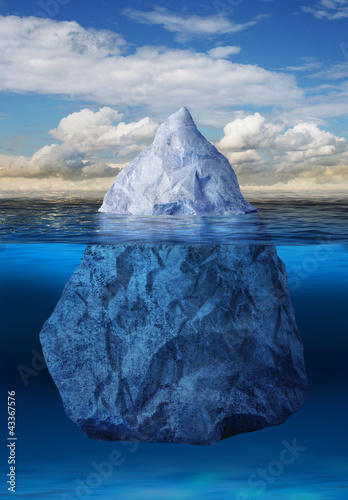Photo: Iceberg floating in ocean Iceberg floating in ocean