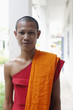 Serious Cambodian monk