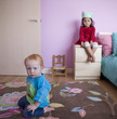 Children playing in bedroom