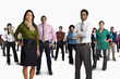 Diverse business people standing together