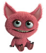 red hairy monster