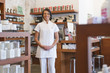 Aesthetician standing in beauty product store