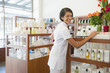Aesthetician working in beauty product store