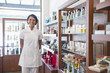 Aesthetician working in beauty product store