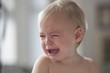 Crying Caucasian baby boy