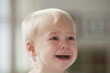 Crying Caucasian baby boy