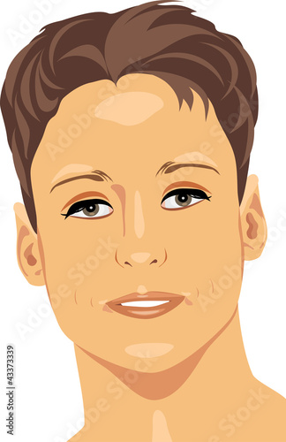 Vektor: Portrait of a young man Portrait of a young man