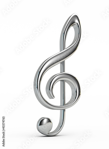 Illustration: Silver treble clef Silver treble clef