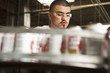 Hispanic man working on assembly line