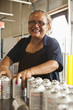 Hispanic woman working on assembly line