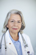 Serious Hispanic doctor
