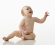 Happy Caucasian baby girl