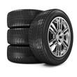 Stack of Car Wheels isolated on white background