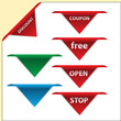 Vector: Corner labe Corner labe