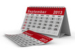 Illustration: 2013 year calendar. September. Isolated 3D image 2013 year calendar. September. Isolated 3D image