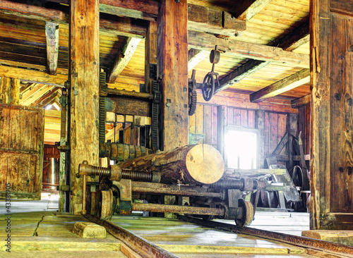Photo: Logs at a Sawmill Logs at a Sawmill