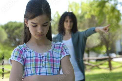 Photo: Little girl being told off Little girl being told off