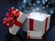 Gift  open white box