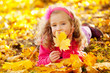 Photo: Happy girl in autumn park Happy girl in autumn park