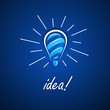 Light bulb idea. Vector illustration