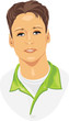 Vektor: Portrait of a young trendy man Portrait of a young trendy man