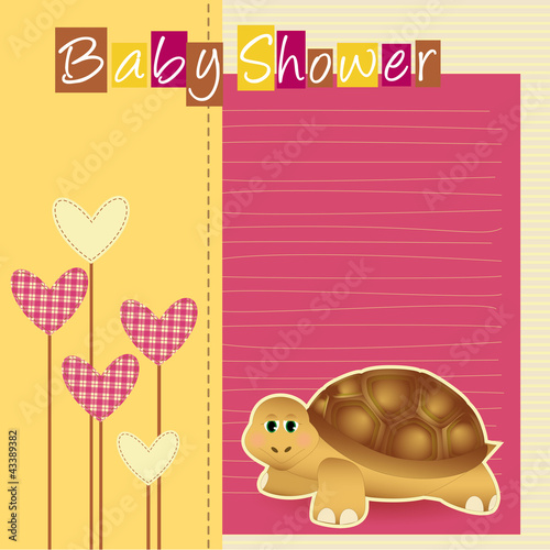 Vector: baby shower - turtle - nascita bimba - it's a girl baby shower - turtle - nascita bimba - it's a girl