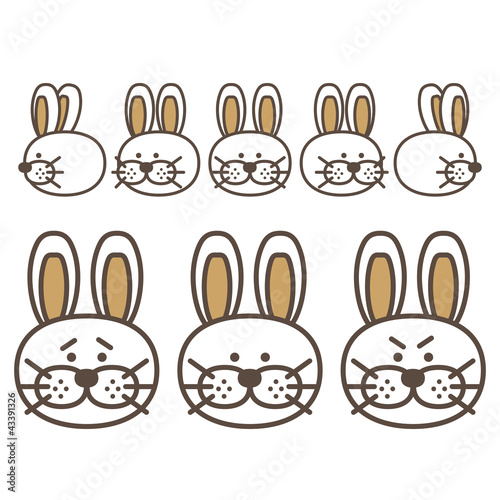 Vector: うさぎのキャラクター うさぎのキャラクター