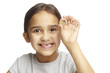 Girl with missing front tooth