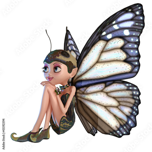 Illustration: elf butterfly thinking about elf butterfly thinking about