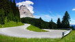 Dolomites  landscape with mountain road.