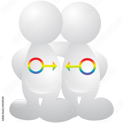 Vector: couple d'hommes couple d'hommes