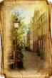 Photo: views of Amsterdam in vintage style, like postcards views of Amsterdam in vintage style, like postcards