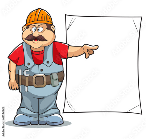 Vektor: cartoon builder cartoon builder