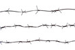 Barbed wires isolated