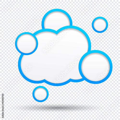 Vector: Cloud speech bubble. Cloud speech bubble.