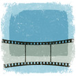 Grunge film strip poster. Vector, EPS10