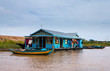 Houses on stilts on Lake Tonle Sap Cambodia