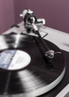Photo: Vinyl analog record player cartridge and LP Vinyl analog record player cartridge and LP