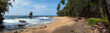 Panorama over Caribbean beach