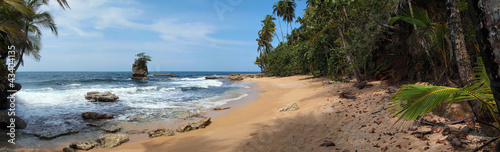 Photo: Panorama over Caribbean beach Panorama over Caribbean beach