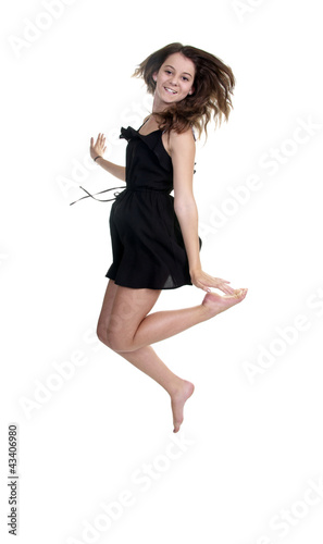 Foto: Hübsches, springendes Mädchen Hübsches, springendes Mädchen