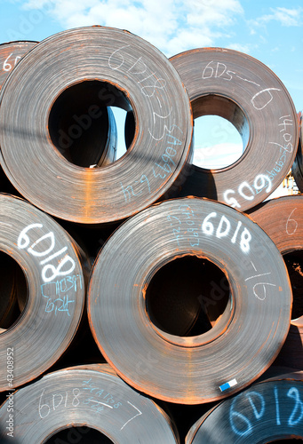 Photo: Rolls of steel sheet Rolls of steel sheet