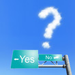 yes or no - road signs with words